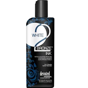 Devoted Creations White 2 Bronze Ink Tattoo & Color Fade Protecting Tanning Lotion 8.5 oz Body Care Hydrating