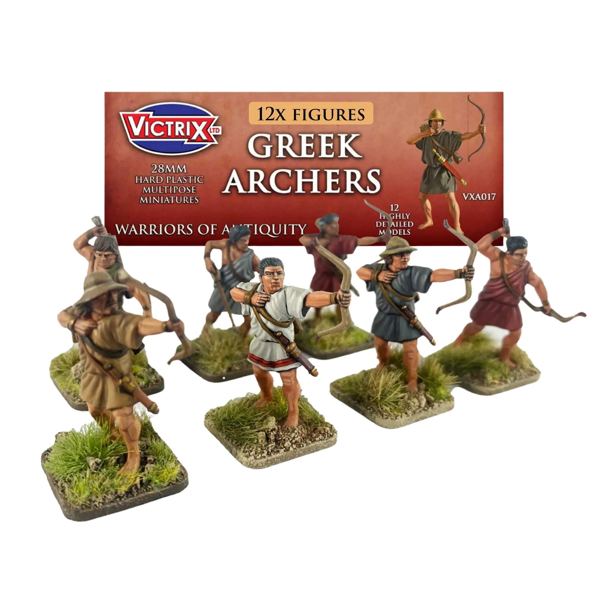 Victrix Greek Archer Pack with Bonus STL - 28mm Multipose Figures for Wargaming & Tabletop Games