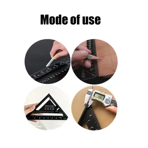 Aluminum Alloy Imperial Precision Triangular Ruler, Woodworking Triangle Rule, Measurement Tool, Accurate Scale, Ca Prop 65 Compliant