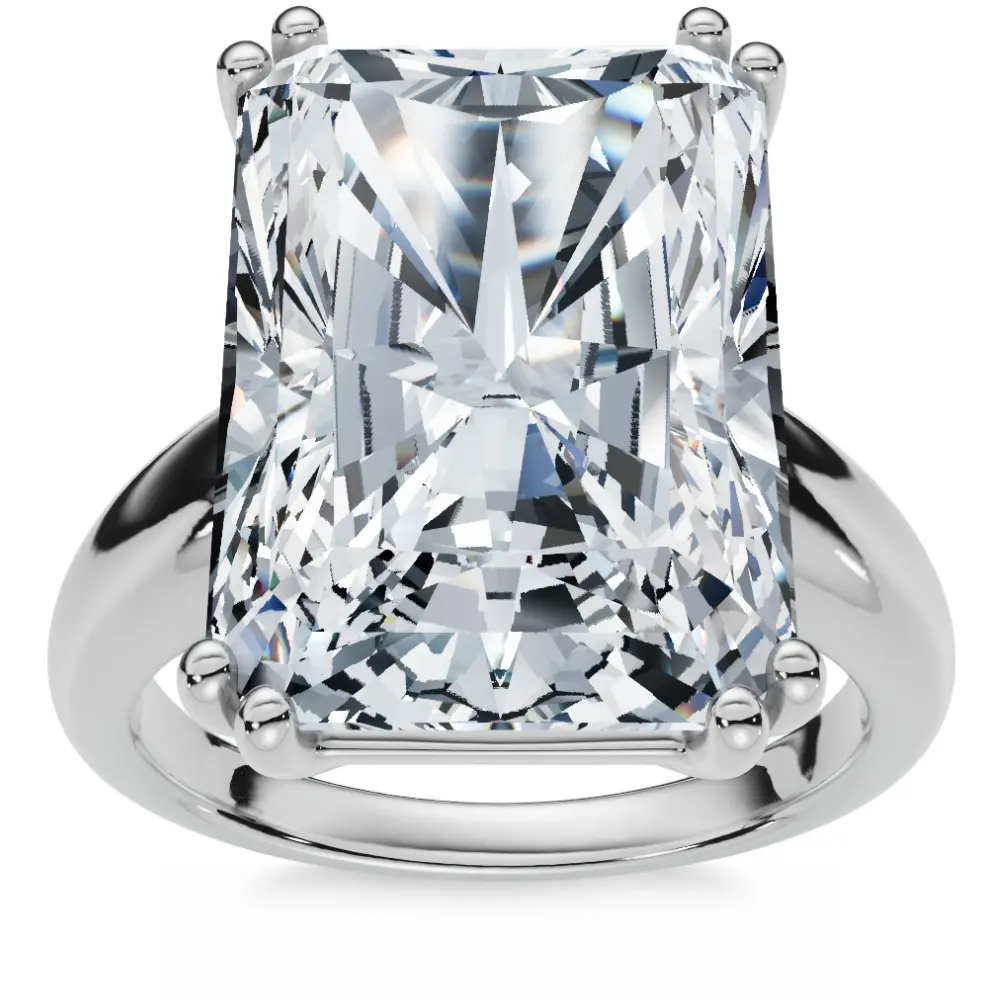 Certified 7Ct Radiant Cut Diamond Engagement Ring 14k Gold Lab Grown