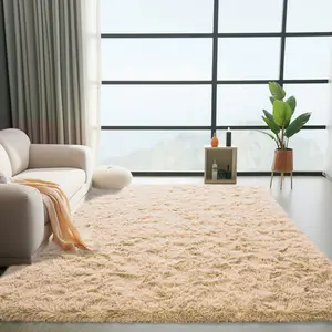 Camel Super Fluffy Rug For Bedroom, Shag Fuzzy Area Rug For Living Room Bedroom, Plush Soft Carpet For Girls Boys Kids, Non Slip Throw Rugs For Dorm, Modern Home Decor Aesthetic