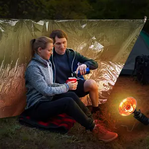 1000W Portable Piezo Ignition Gas Heater with Emergency Blanket and 4 Clips Camping Heater Warmer Heating Stove for Long Gas Tank Outdoor Emergency Survival Kit