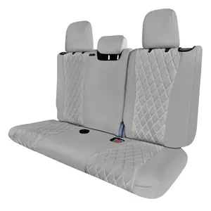 Custom 3rd Row Car Seat Protectors, Waterproof Ultraflex Neoprene Covers, Easy-Install Solid Gray Auto Accessories, 2020-2024 Fit