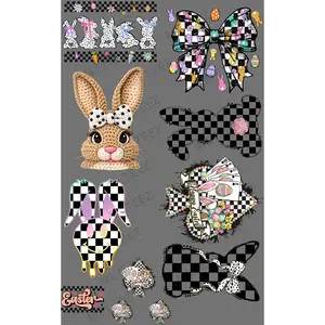 HAPPY EASTER (3) PREMADE GANGSHEET - 22X36 DTF TRANSFERS - DIRECT TO FILM