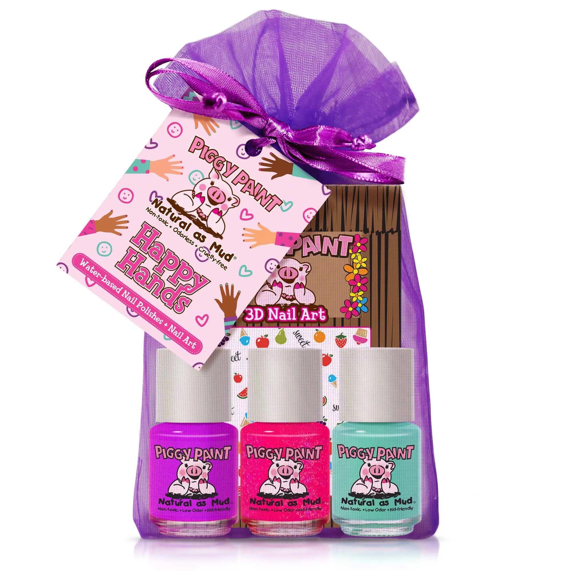 Happy Hands Gift Set - Piggy Paint - Kids Non-toxic Nail Polish