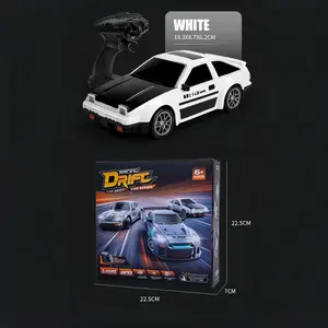 2.4g Remote Control Drift Car 1:24 Scale, RC Controlled, Forward Backward Drifting, LED Lights, 3.7v Battery, USB Charger, 30-40m Range, Abs Plastic