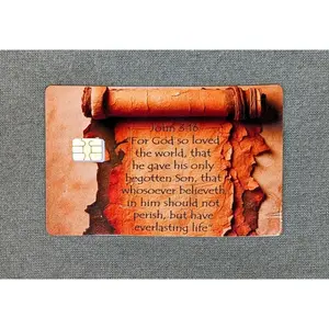 Scripture Credit/Debit Card Sticker, Skin, Cover waterproof vinyl pvc card bible tab scratch bible accessory durable resistant