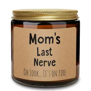 Mom's Last Nerve Scented Candle, 1 Count Creative Funny Candle, Home Decor, Room Fragrance, Gift for Mom, Gift for Friend, Freshener