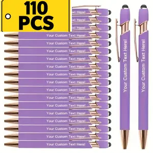 Private customization — 110‑Piece Personalized Ballpoint Pens Custom Engraving Available; Ideal for Students, Back‑to‑School, Gifts, Mother’s Day & Father’s Day — Please add engraving text in Order Note or DM with your order number.The Pen