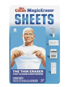 Mr. Magic Eraser Sheets, the power of a Magic Eraser in a thin, flexible, disposable sheet, 8 count (pack of 4)
