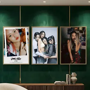 Kpop Girl Group H-H1=-KEY Painting Calligraphy HD Heavy-Duty Waterproof Wrinkle-Resistant Canvas Print – Tool-Free Durable Hides Wall Flaws & Boosts Style for Living Rooms Bathrooms