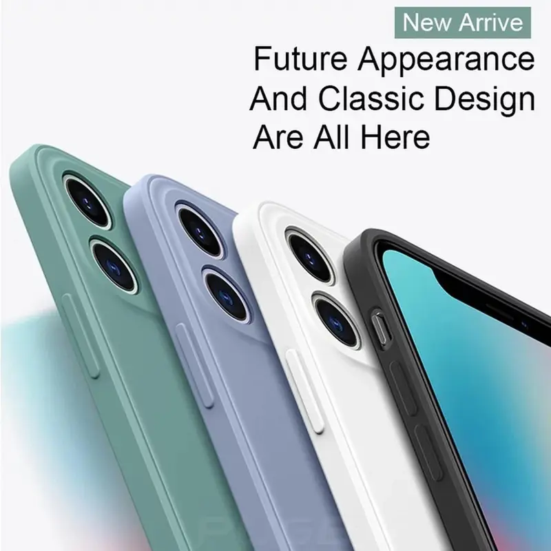 For iPhone 15 14 13 12 11 Pro Max X XS XR 8 Plus Silicone Case Camera Lens Cover