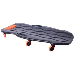 DONEXT 42 in Portable Mechanic Plastic Creeper with Carrying Bag - Ergonomic HDPE Body, 330 Lbs Capacity, 6 Swivel Casters, Padded Headrest, Orange Automotive Car Repair Tool