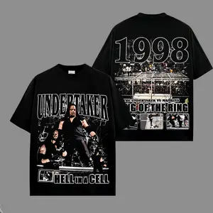 Limited 'Hell In A Cell' The Undertaker - The Deadman WWE Legend Premium Wrestling T Shirt 100% Cotton T-Shirt The Charismatic Army, Team Xtreme Shirt, WWE Fans Shirt, WWE Event Outfit