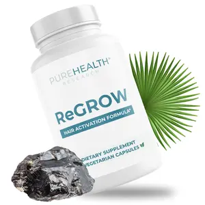 Regow by PUREHEALTH RESEARCH – Hair Growth Formula to Reduce Thinning, Strengthen Hair Follicles, Boost Volume & Texture – Supplements for Women & Men.