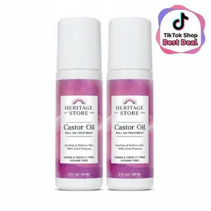 Heritage Store Nourishing Castor Oil Roll-On 2-Pack