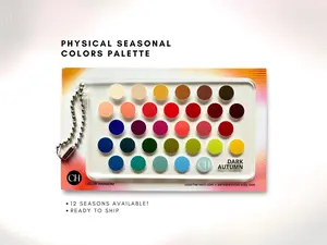 Seasonal Color Keychain Palette Swatch Acrylic Card | Transparent Portable Pocket Color Chart for Shopping | 12 Personal Guide, Holiday Gift