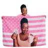 Custom Pink America Flag Tapestry, Personalized Flags, Design Your Image Funny Tapestry Poster, for Decorate, Clubs, Concerts, Bars, University, Dormitories, Living, Rooms, Bedrooms, 30x40 40x60 50x60 60x80 60x90 inch Outdoorfun Decoration