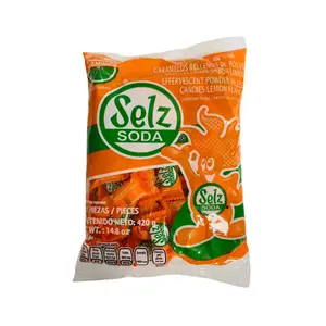 Selz Soda Lemon Powder Filled Hard Candy 100 Pieces
