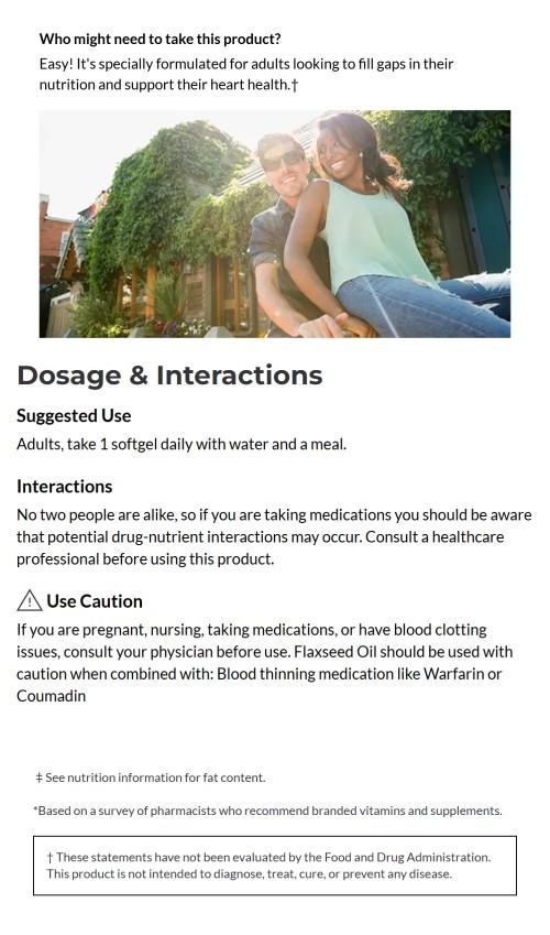 Flaxseed Oil 1400 mg Softgels