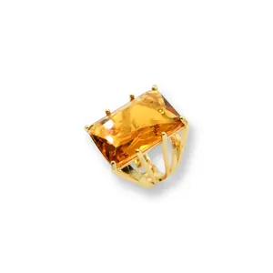 Explicit Amber Ring - Brass Explicit Amber Ring - Brass