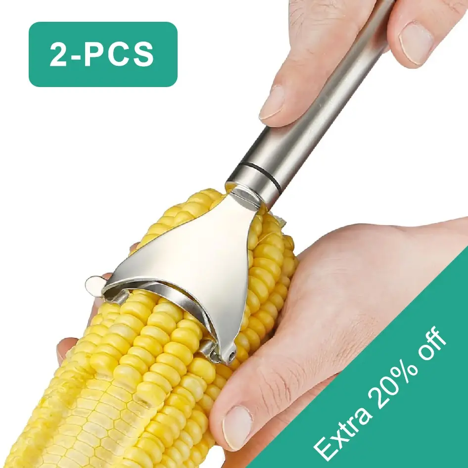 Multi-2 Counts Corn Peeler, Commercial-Grade Corn Shucker - Rustproof Steel Blade for Bulk Corn Processing,Kitchen Cutter Tool Multifunctional Grips w