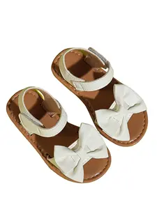 Girls' Bow Sandals, Dual Layer PU Straps, Soft Non-Slip Sole, Summer Kindergarten, Streetwear, Party, Vacation, Christmas, Princess Style