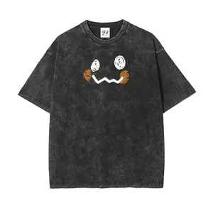 "Pocket Monsters" S~5XL Oversize Unisex Washed T-Shirt for Women and Men's Unisex Fit Batik Cotton Oversize Streetwear Menswear  Pre-Shrunk 67 vintage summer clothes white tee christian clothing rod wave world tshirts 2000s orange black