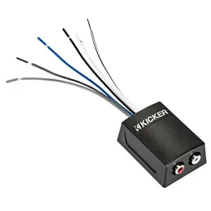 Kicker 46KISLOC2 Car Audio 2 Channel Line Output Converter w/ Remote Out Wire for Enhanced Audio Setup