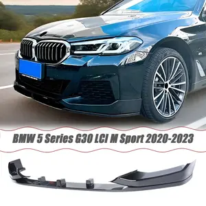MUTUSAISI Front Lip Spoiler Splitter For BMW 5 Series G30 LCI M Sport 2020-2023 Air Chin Body Kit Accessories