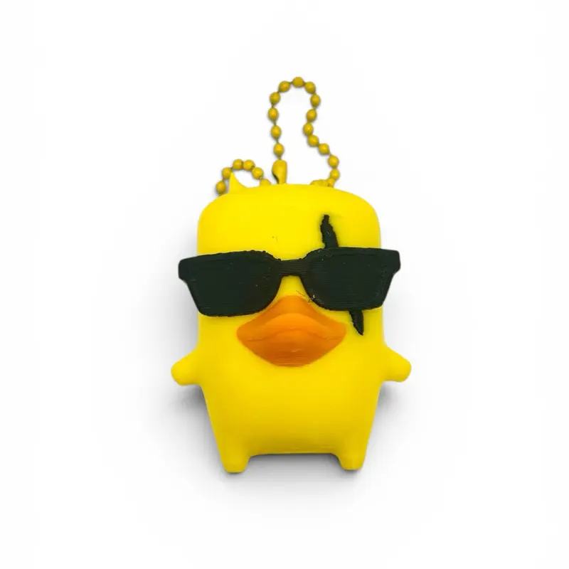 3D Printed Duck Sprite Sunglasses Keychain Bag Tag, Unisex Kids Funny Cute Lightweight Casual Daily Fashion Accessory, Funny Keychain, Keychain Cute