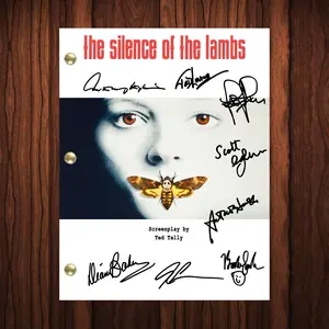 Silence Of The Lambs Movie Autographed Signed Script Reprint Cast Signed Jodie Foster Anthony Hopkins Ted Levine Buffalo Bill