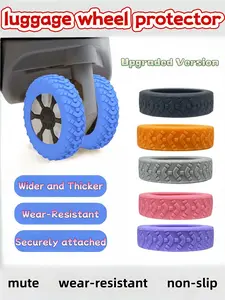 8 Piece Luggage Protection Set, Silicone Wheel Covers, Travel Accessories, Durable Anti-Noise, for Rotating Chairs & Stools