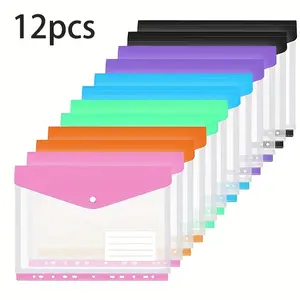 A4 large-capacity loose-leaf type, durable PP material+expansion button+label bag, suitable for school, family, work and travel storage.