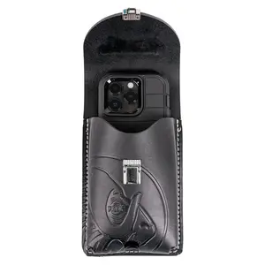 B5333 XXL Phone Case occidental leather with Secure Fit & Compact Design for Enhanced Phone Protection, All About the XXL Leather Phone Holster  XXL Leather Phone Holster – Extra-Large Fit | Made in USA Built to hold large smartphones + the rugged cases t