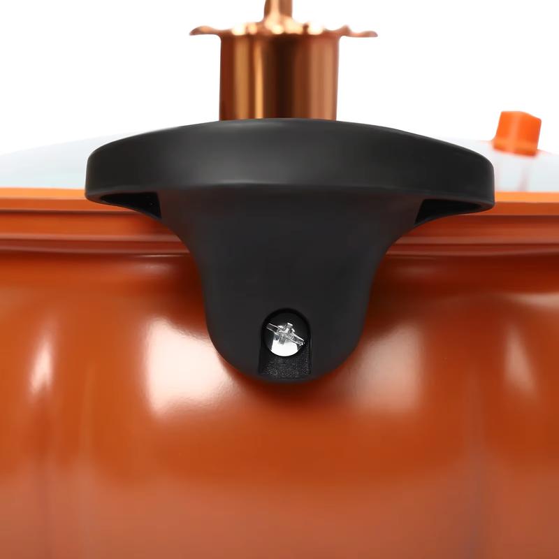 8-Liter Micro Pressure Cooker,Pumpkin-Shaped Non-Stick Pressure Cooker,With Transparent Lid, Small Household Gas Pressure Cooker NONE