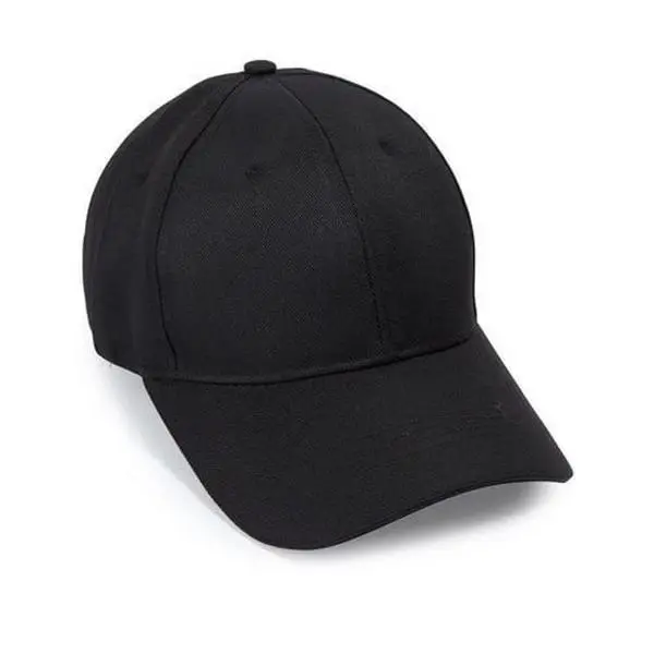 Classic Black Baseball Cap – Unisex Adjustable Casual Hat, Blank Sports Cap for Outdoor Wear