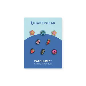 Fun Pack Patchumz – Swappable hook-and-loop patches stick to our unique soft fabric. No ironing.