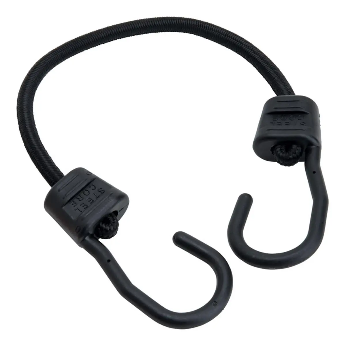 212 MAIN 18-in. Ultra Black Bungee Tension Rope (Pack of 10) - Synthetic Rope, Steel Core, Woven Jacket