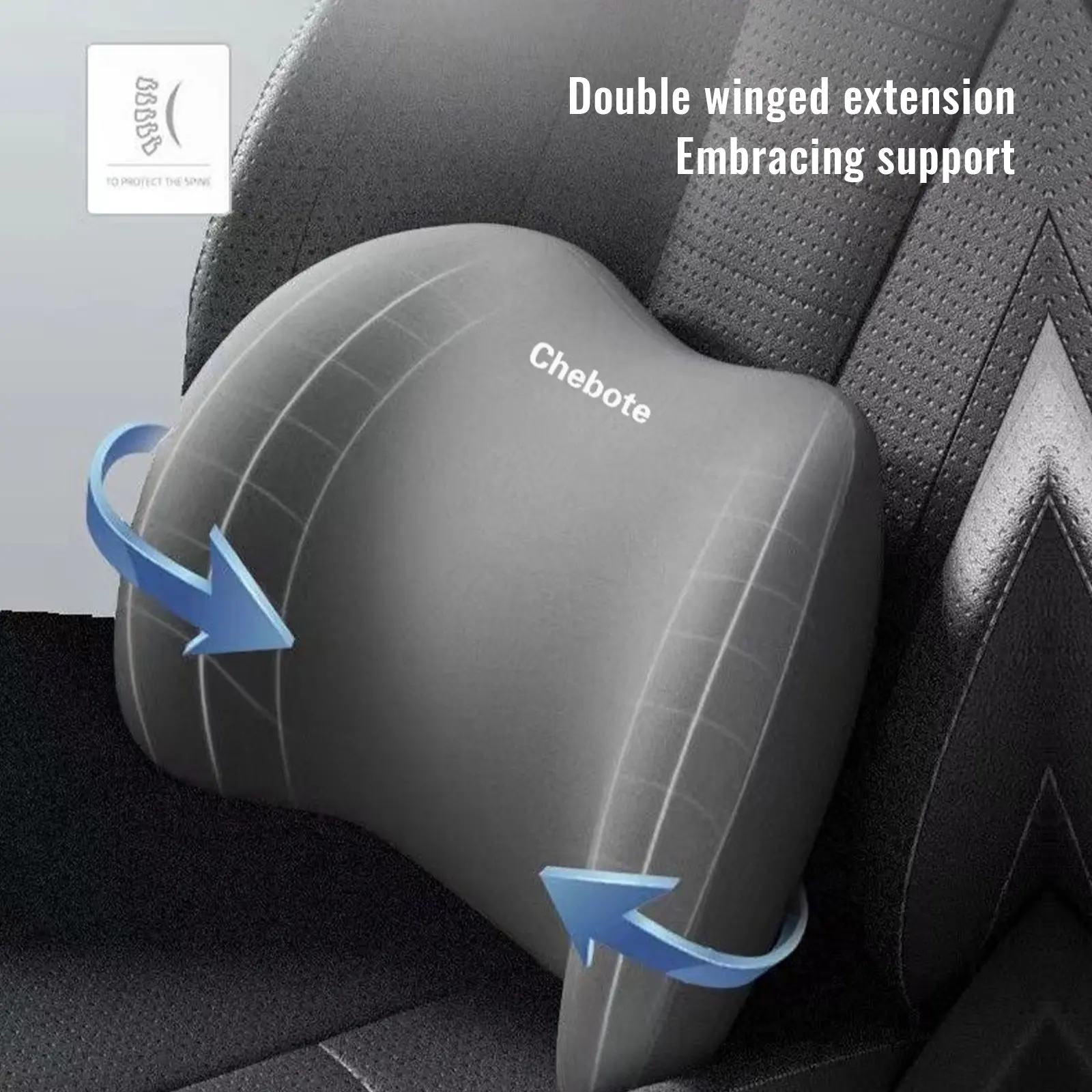 Car Headrest & Lumbar Support Cushion Set - Memory Foam Comfort For Neck & Back Pain Relief