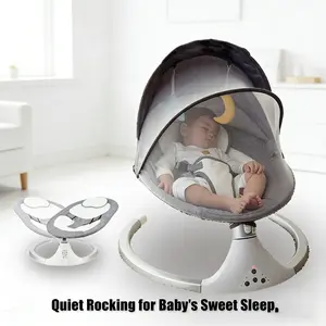 Electric Rocking Chair for Babies | Washable Seat Fabric | Dual Power Supply