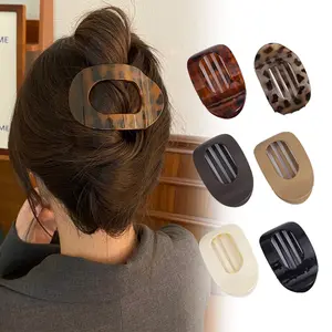 Flat No-Crease Hair Clips 6-Pack – Strong Hold Matte Acrylic Barrettes for Women, Fashion Hair Accessories for Daily & Special Events