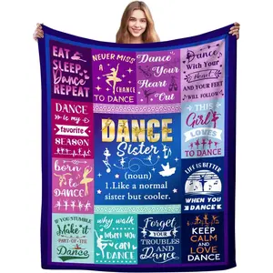 Dance Gifts Blanket Dance Gifts for Girls Throw Blanket Ultra Soft Cozy Lightweight Blankets Dance Lovers Christmas Birthday Gifts 50"X40"