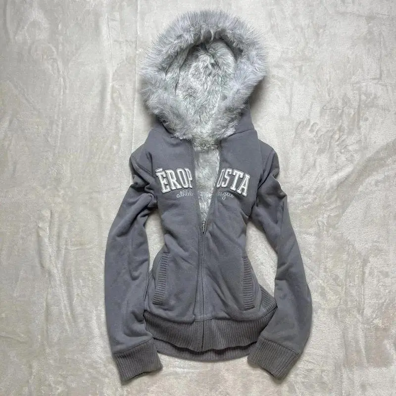 Subculture Faux Coats Women Graphic Jacket with Hooded Fleece Fur Hoodie for Edgy American Retro Street Style, Perfect for Daily Outfits, Designed to Keep You Stylish, Designed to Keep You Stylish