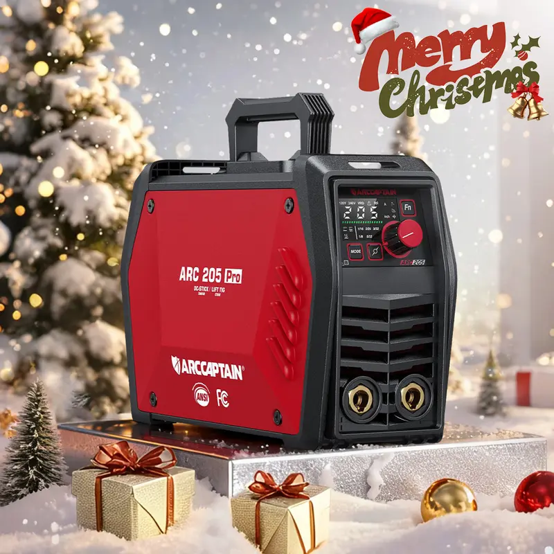 ARCCAPTAIN iControl ARC205 Pro Stick Welder, [APP Control] 205Amp ARC/Lift TIG Welding Machine, Large LED Display, IGBT Inverter 110V/220V MMA Welder with Hot Start, Arc force, and Anti-Stick Dual Voltage TIGStickArc Welder