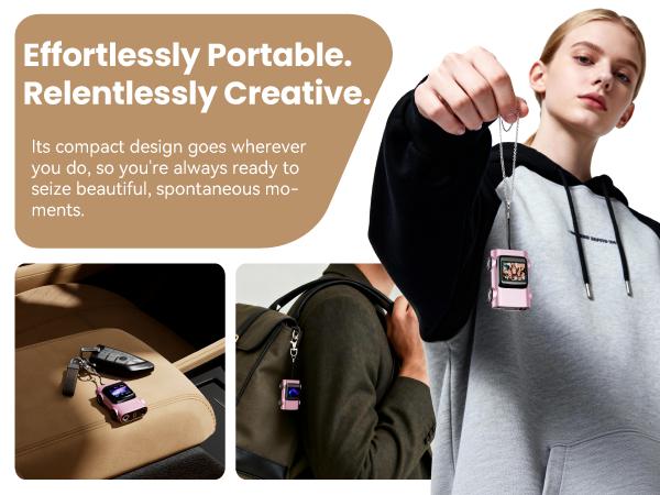 Mini camera with car design - vlog camera, equipped with fill light and wireless microphone, 32GB large memory, 4K high-definition video recording and photography, short video creation tool, portable anti shake outdoor travel home and children's gift