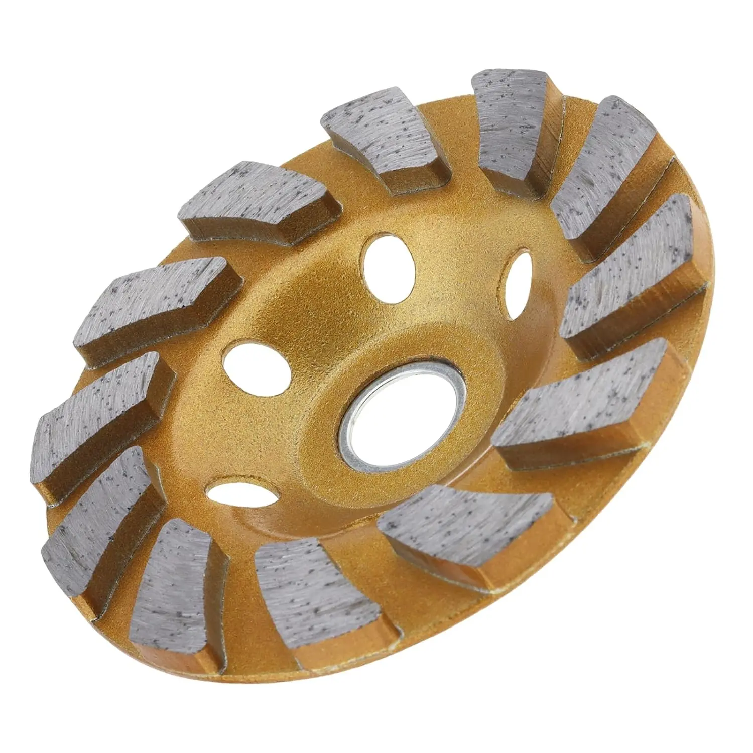 Concrete Grinding Wheel 4 Inch Concrete Turbo Diamond Grinding Cup Wheel 12 Segs Heavy Duty Angle Grinder Wheels for Paint, Epoxy, Mastic, Coating Removal