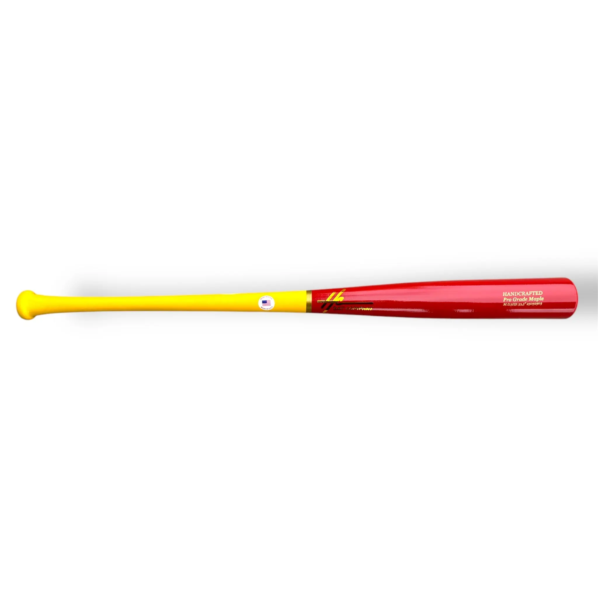 Pro Grade Maple Baseball Bat | i13 33.5" End Loaded Power Bat Yellow Red
