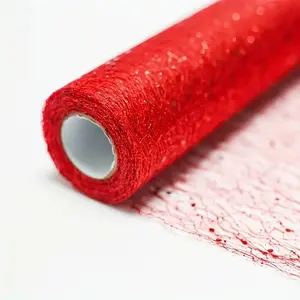 1 Roll Golden Tulle, Soft Polyester Sparkling Rose, 354 Inch X 11.8 Inches, Ideal for Weddings, Tables, Crafts