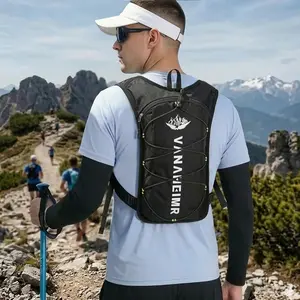 Ultralight Hiking Hydration Vest, Breathable Active Sport Running Backpack for Trail & Camping, Adjustable Outdoor Daypack with Gear Loops & Water Tube Compatibility, Ideal for Men Women Outdoor Enthusiasts
